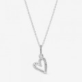 Pandora Jewelry Sparkling Freehand Heart Pendant Necklace 398688C01