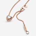 Pandora Jewelry Sparkling Heart Collier Necklace Rose gold plated 388425C01