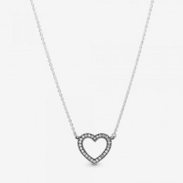 Pandora Jewelry Sparkling Open Heart Necklace 590534CZ
