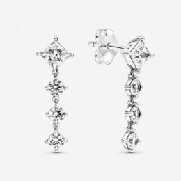 Pandora Jewelry Sparkling Round & Square Drop Earrings 290045C01