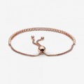 Pandora Jewelry Sparkling Slider Tennis Bracelet Rose gold plated 589375C01
