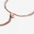 Pandora Jewelry Sparkling Slider Tennis Bracelet Rose gold plated 589375C01