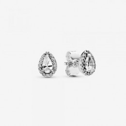 Pandora Jewelry Sparkling Teardrop Halo Stud Earrings Sterling silver 296252CZ