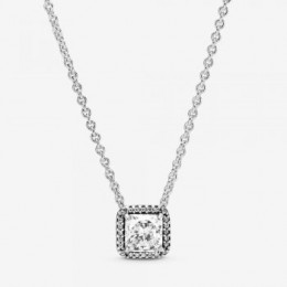 Pandora Jewelry Square Sparkle Halo Necklace 396241CZ