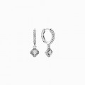 Pandora Jewelry Square Sparkle Hoop Earrings 298503C01