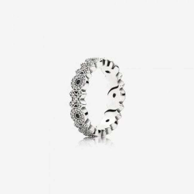 Pandora Jewelry XOXO silver ring with cubic zirconia - FINAL SALE 190926CZ